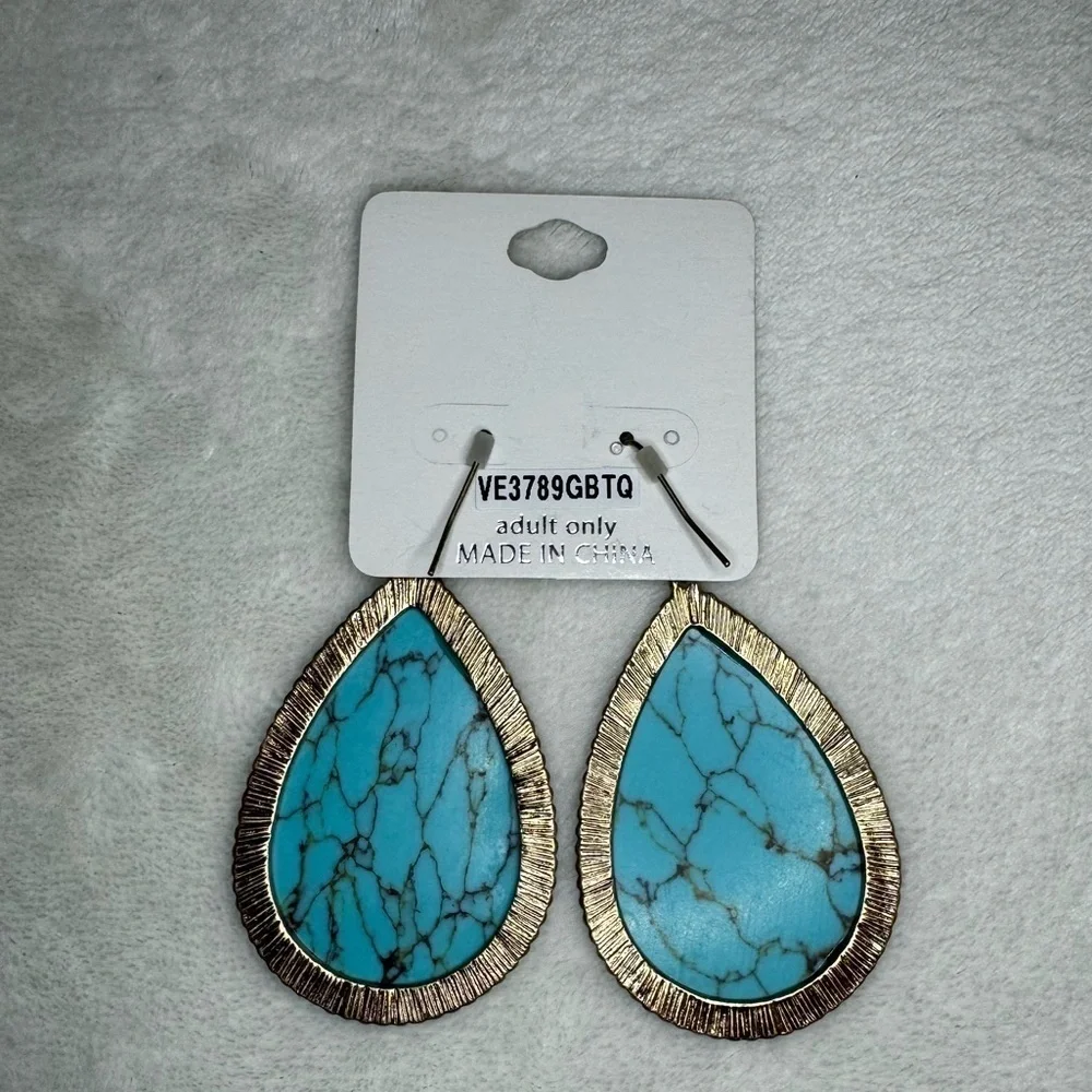Turquoise Teardrop Earrings